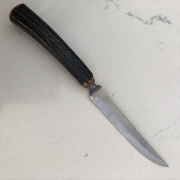 Robinson Steak Knife Set (6) in Original Box VTG-Hollow Antler Style Handles - Picture 6 of 7